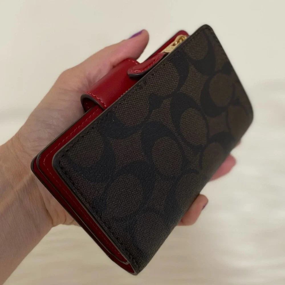 NWT💃Coach Corner Zip Wallet Signature Canvas - Picture 4 of 7